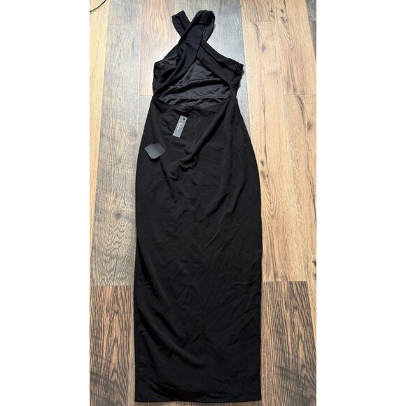 Lulus Head to Cocktail Hour Black Halter Neck Maxi Dress Women's Size XL NWT! - Picture 5 of 5